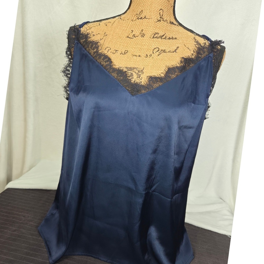 Lace Trim Razorback Camisole Babydoll XXL Romantic Satin Feel Tank Top Layering
